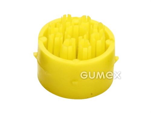RINGO Bürste für OCTOMAT Matte, Dicke 23mm, 47°ShD, Dichte 919kg/m3, LDPE, -35°C/+45°C, gelb, 